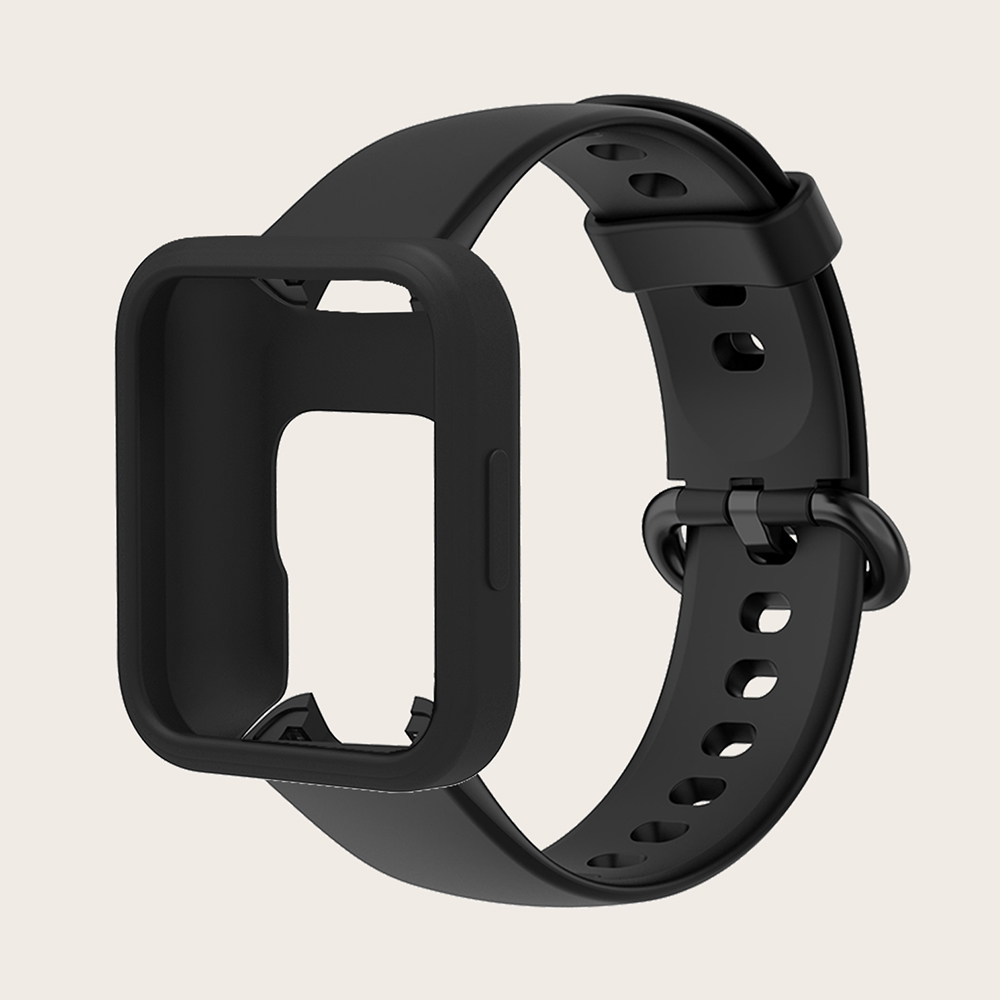 Pour Redmi Watch 2 bracelets + étui de protection Bracelet 2 en 1 Bracelet en Silicone Bracelet de montre pour Redmi Watch 2 Lite: 橄榄绿