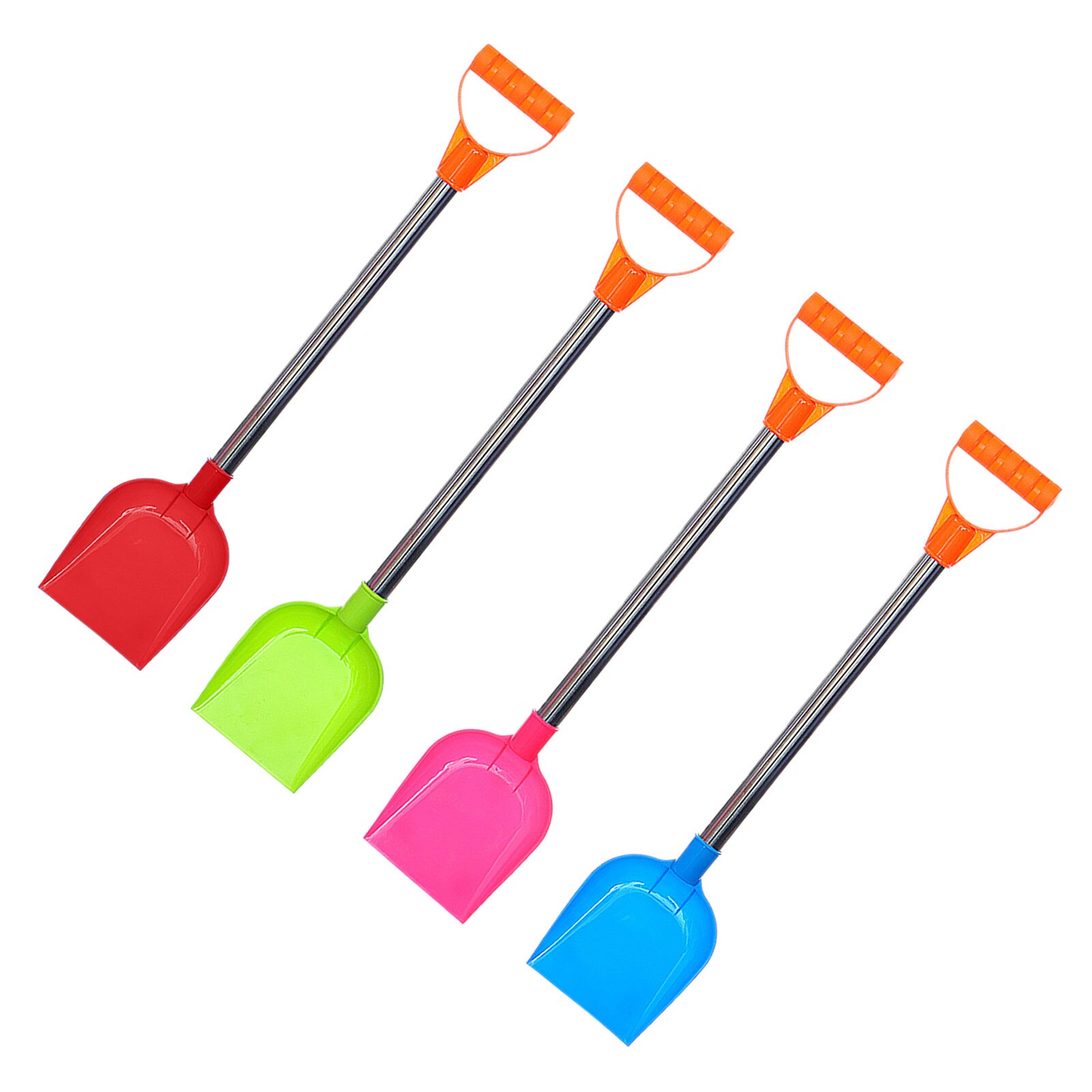 Pala de nieve retráctil para niños, pala de playa con mango de acero inoxidable, herramientas de jardín, 25 #1/4 piezas: 4pc