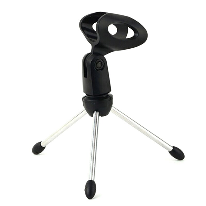 Mini Portable Table Tops Microphone Tripod Zinc Alloy Mic Stand Bracket Desktop Adjustable Microphones Tripods Holder