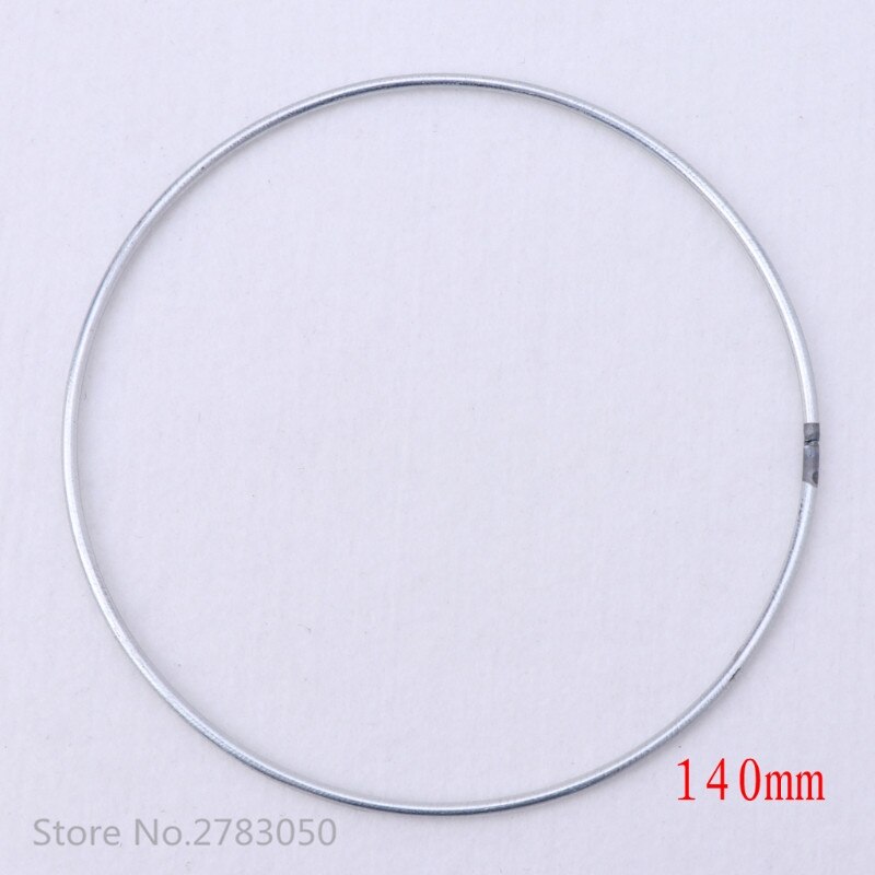 30-160mm 17 Size Ronde Metalen Hoop Zilver Dreamcatcher Ring Wandkleden Macrame Ambachten Thuis DIY Decor Droom catcher Accessoire: 140mm
