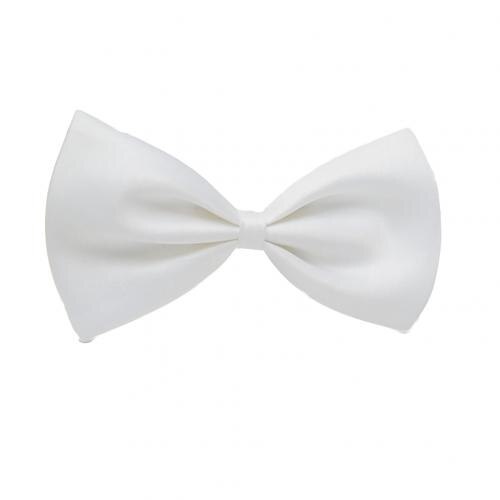 Ensfarvet baby kids slips justerbar slips bowtie fest fotografering rekvisitter jakkesæt slips til baby dreng pige: Hvid