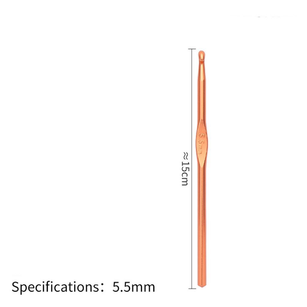 5pcs 2mm-10mm Sewing Needles Aluminium Crochet Hooks Needles Knit Weave Craft Yarn Sewing Tools Crochet Hooks Knitting Needles: DARK GRAY