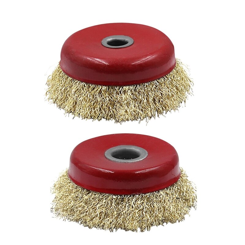 Compact Wire Cup Borstel Kom Cup Staaldraad Wiel Cup Borstel Fitting Voor Haakse Slijper Roest Verf Verwijdering Gat 10/16Mm