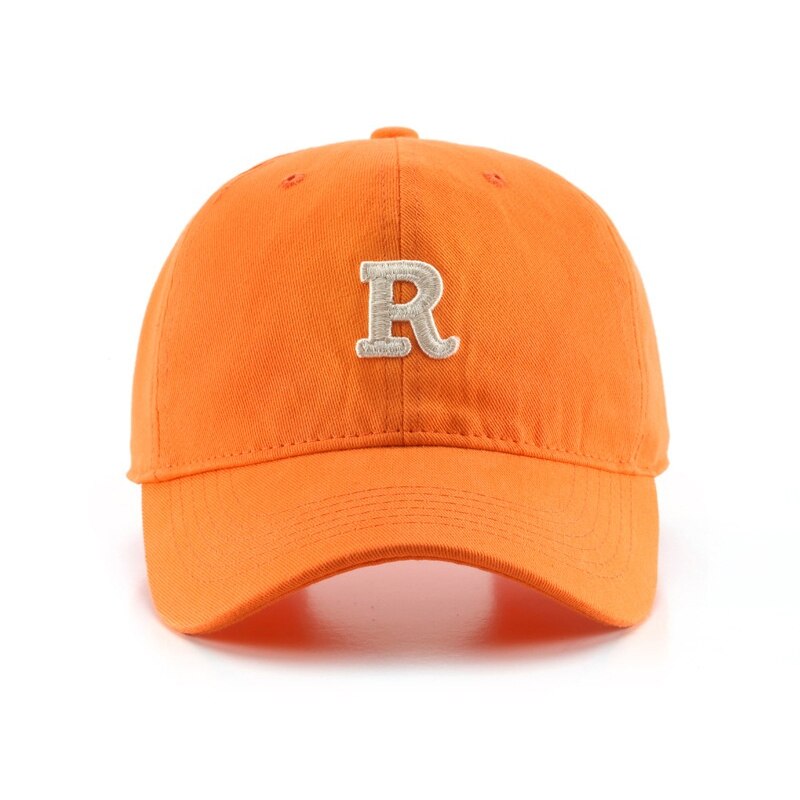 Baseball Women&#39;s Cap Men&#39;s Caps for Men Letter R Embroidery Four Seasons Male Hat Hats Apparel Accessories: Orange