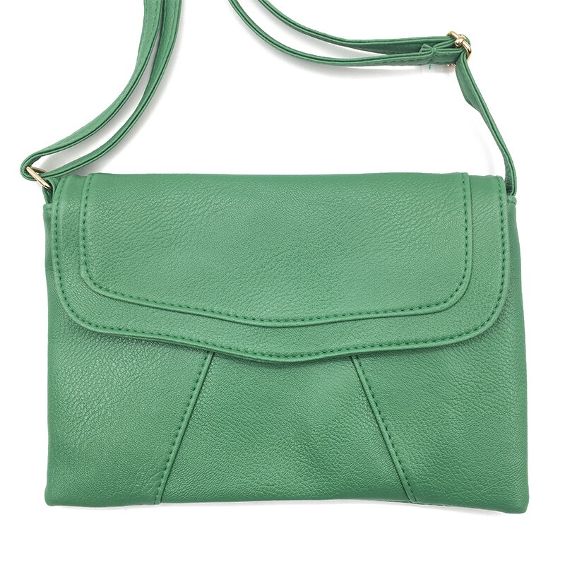 Diagonal magnetisk knap håndtaske dametaske crossbody skulder messenger tasker kvinder konvolut clutch: Grøn