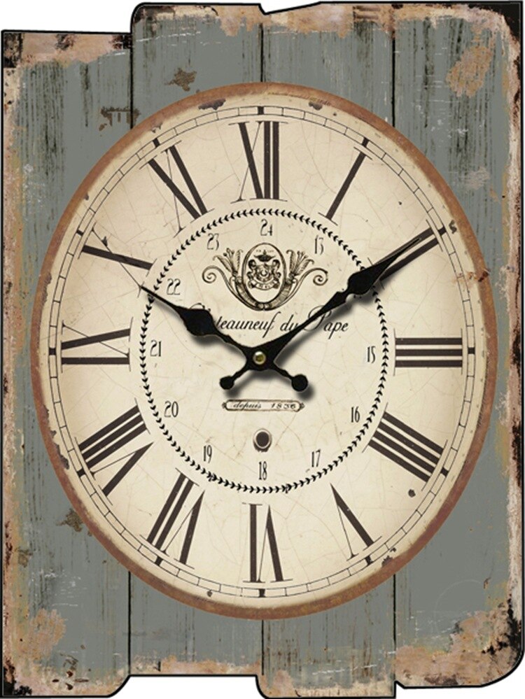 Reloj de pared cuadrado grande, de madera, Retro, , Vintage, decoración para el hogar, reloj de pared silencioso, Orologio Da Parete D079: A-90