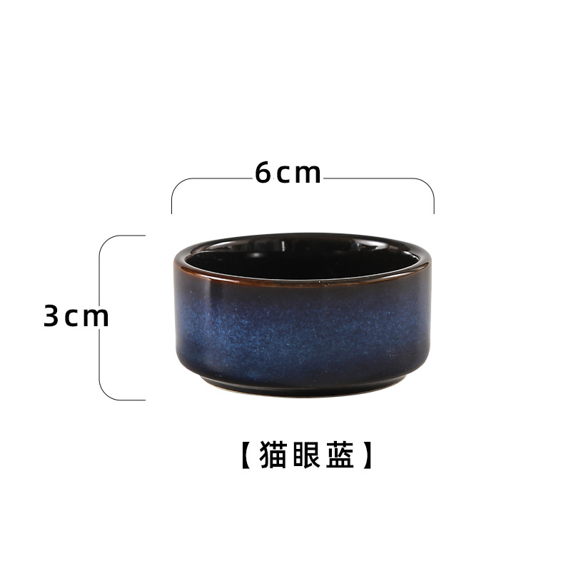 Ceramic Plate Small Round Seasoning Dipping Dish Tomato Sauce Soy Vinegar Plates Pickled Vegetable Salad Snack Bowl Sauce Dishes: WHITE