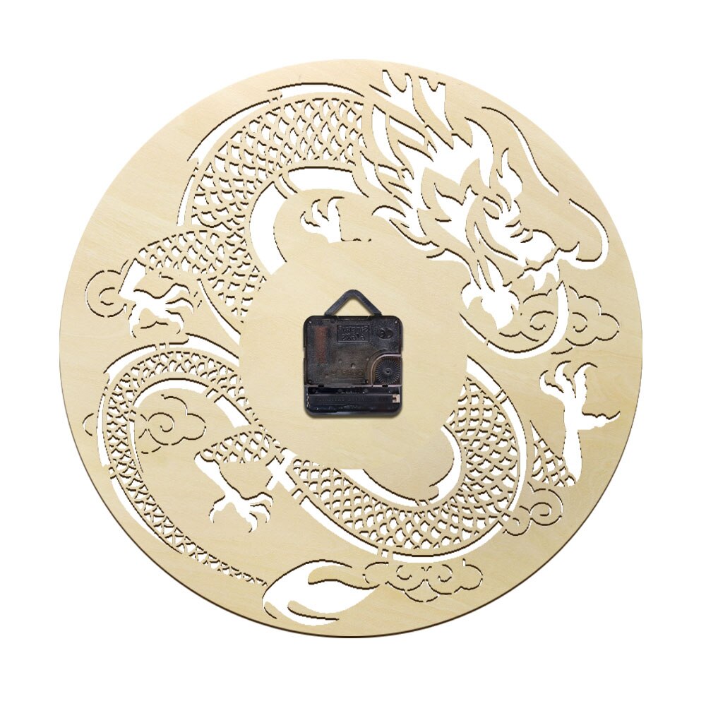 Jahrgang Drachen Skulptur Uhr horloge Japanischen Drachen Fantasy Wanduhr Holz Hause DéKor Original Nicht Tickt wandklok