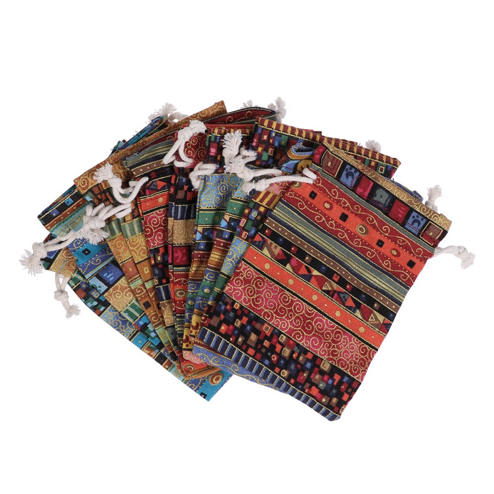 10 stuks bundelzakjes, handige draagbare stoffen zakjes, zakjes voor sieraden, verpakkingszakjes voor festivals, feesten en bruiloften