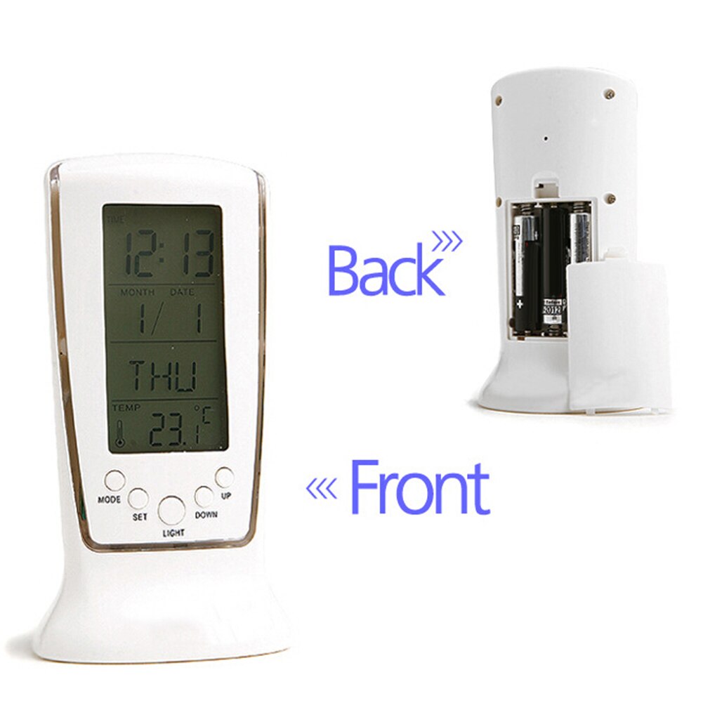 Multifunction Blue Backlight LED Calendar Temperature Display Music Alarm Clock