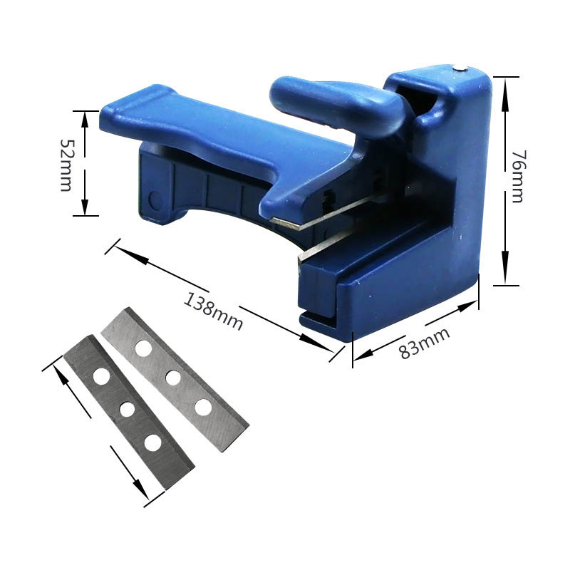 Dispositif de coupe de machine de baguage de bord dispositif de bloc tête de Double bord en bois et coupe-queue pour bande de reliure de PVC de charpentier
