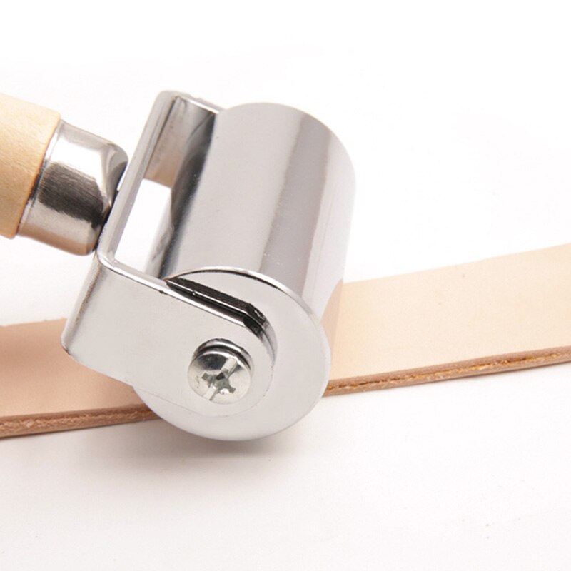 Wood Leather Craft Roller Leathercraft Press Edge Roller for Craft DIY Handmade Hand Leather Pressing Tool for DIY Crafts Making