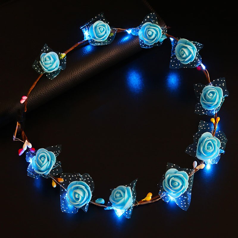 24Pcs Led Gloeiende Kroon Bloem Haarband Krans Party Kinderen Meisje Vrouwen Hoofdband: 14