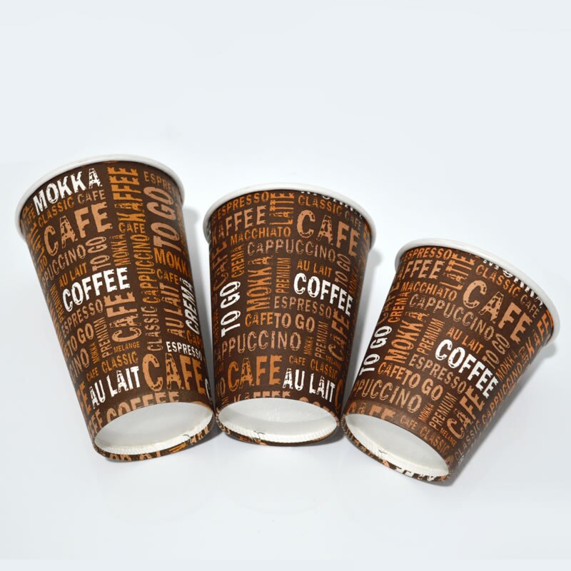 50 Stuks Wegwerp Koffie Cup 250 Ml 400 Ml 500 Ml Melk Thee Drink Cup Party gunsten Paper Cups Met Deksel