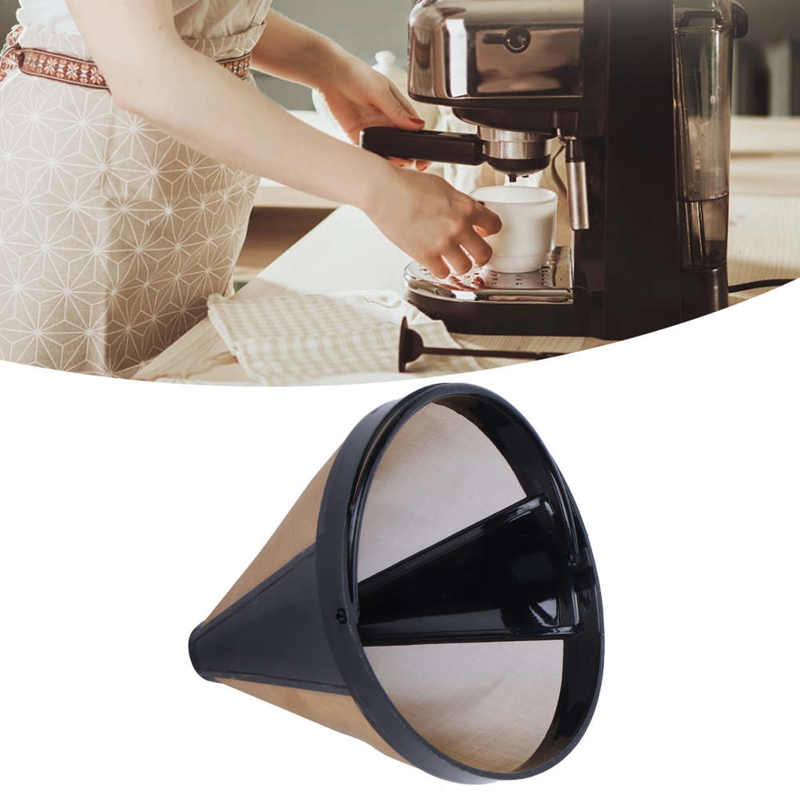 Stainless Steel Coffee Filter Coffee Machine Reusable Cone Coffee Filter Strainer Gold Coffee Make Machine Parts