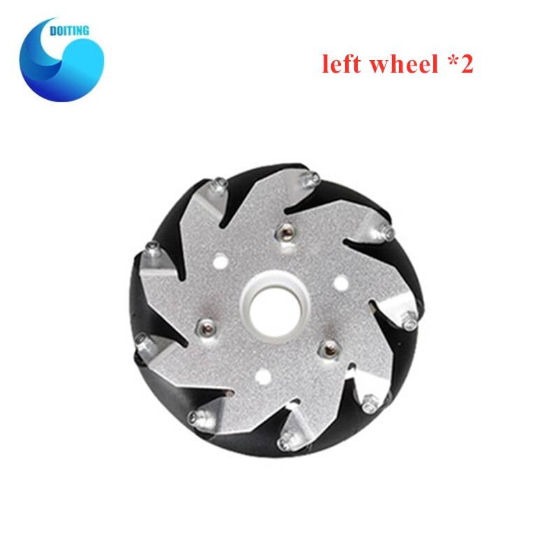 50mm Mecanum wheel Metal Omnidirectional Wheel Special for TT motor Wheels For Arduino Robot Chassis Accessories DIY Kit: 2pcs left