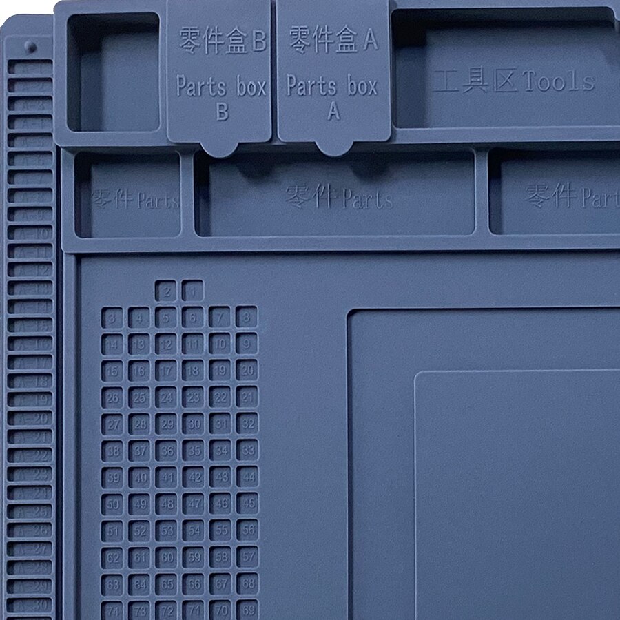 S-160 Silicone Pad Desk Platform 45x30cm for Soldering Station Iron Phone PC Repair Mat Magnetic Heat Insulation No Lead