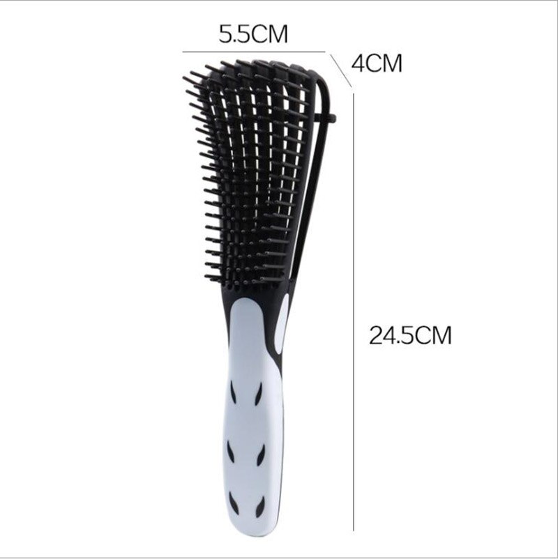 Detangling Hair Brush Hair Comb Octopus Comb Hair Scalp Massager for Adults & Kids Hair Kinky Wavy Detangler Comb & Brush: Black white