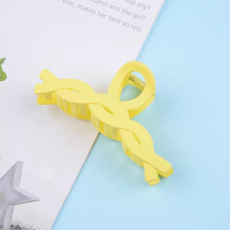 Accesorios para el cabello de horquilla retorcidos coloridos temperamentales para mujeres: YELLOW