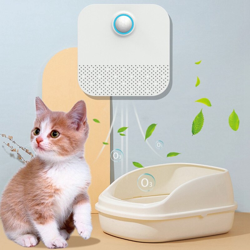 Kattenbakvulling Deodorant, 4000 Mah Smart Ongeparfumeerde Geur Eliminator, 360 ° Auto-Monitoring Voor Kattenbak Kamer Wc Keuken