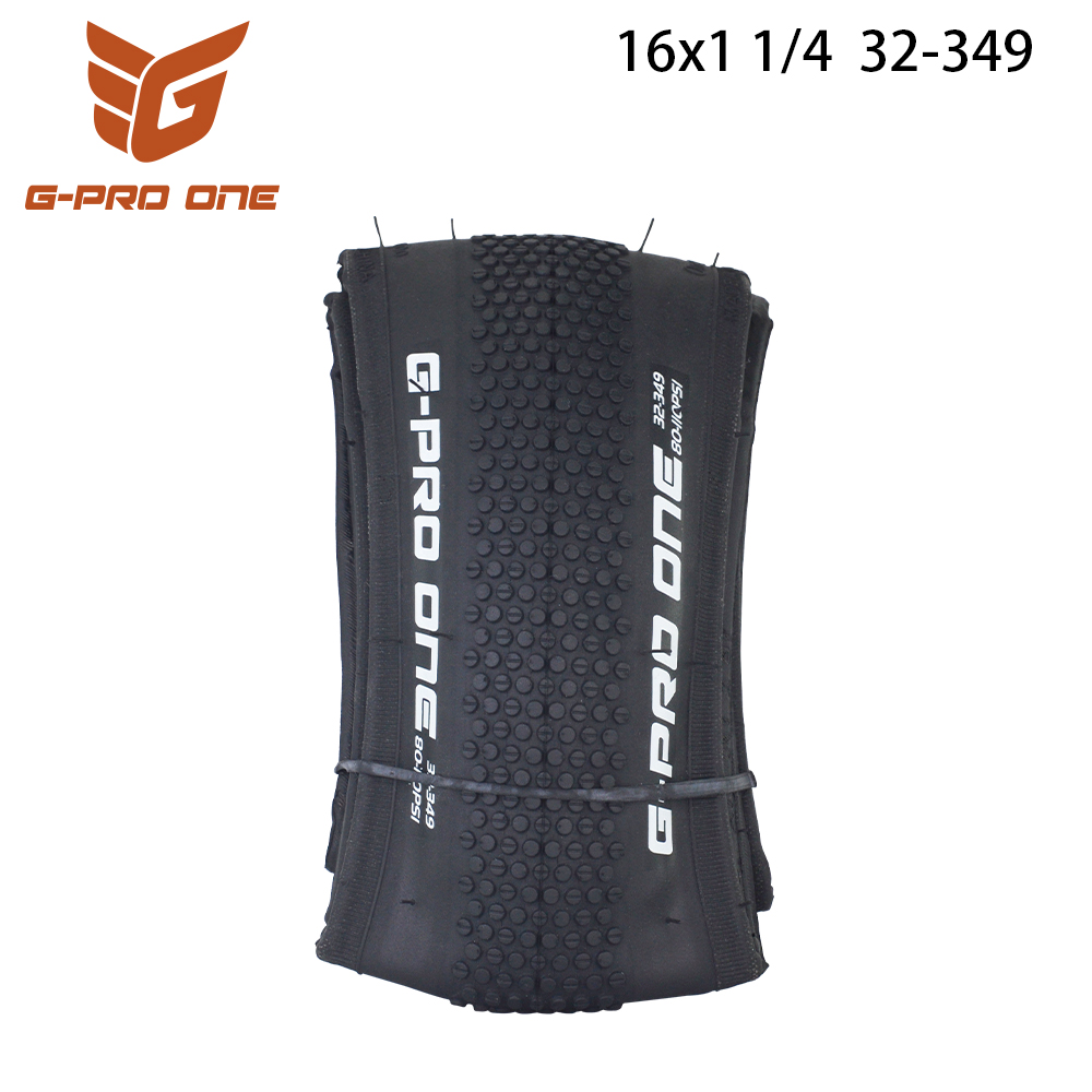 G-PRO ONE 32 349 16x1 1/4 Tire 16 inch Small Wheel Bicycle Folding Tire Road Bike Spare Tire Cycling Bicycle Parts: Black 1pc