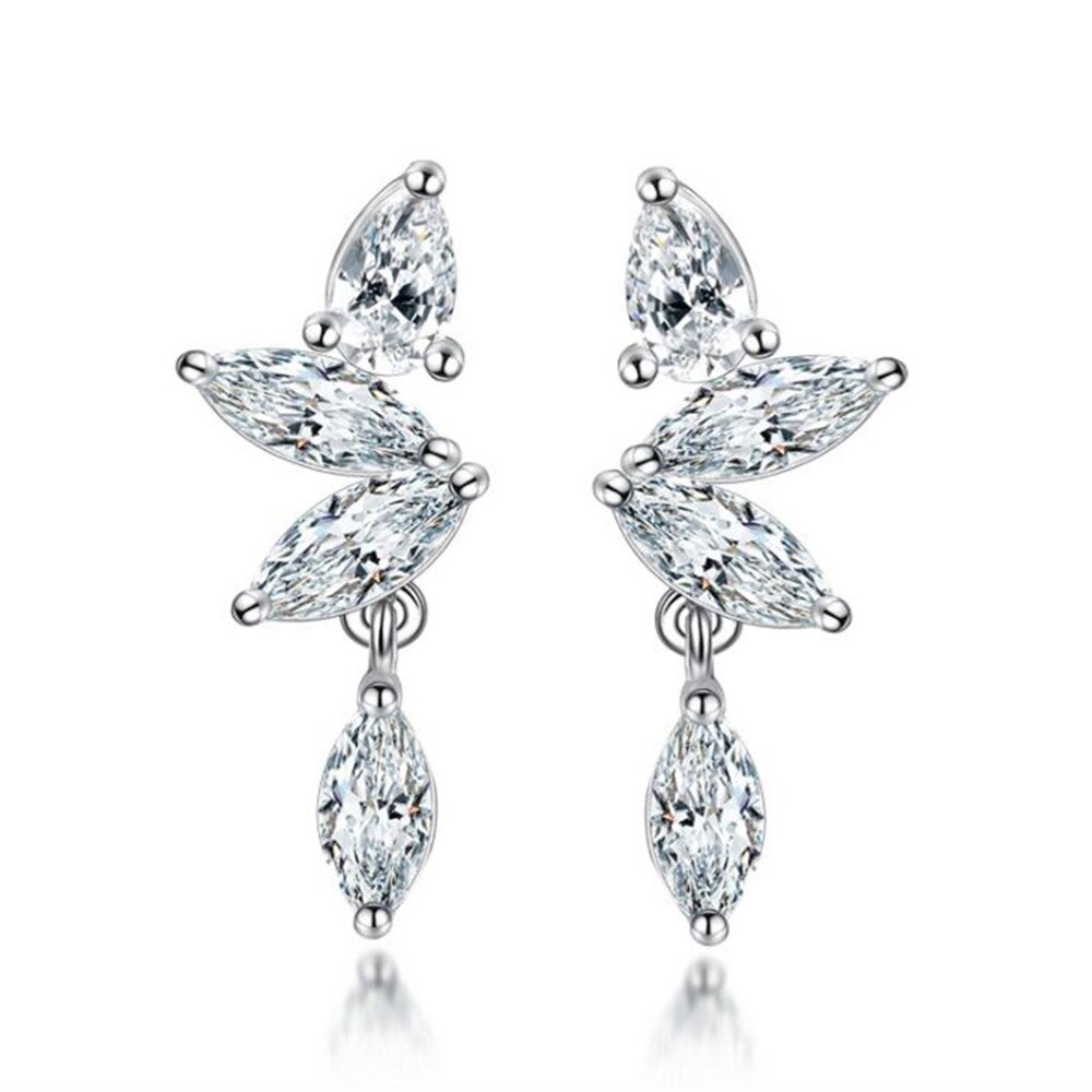 NEHZY 925 sterling silber neue Zirkon Stud Ohrringe Retro Einfache Zirkonia Silber Ohrring Schmuck