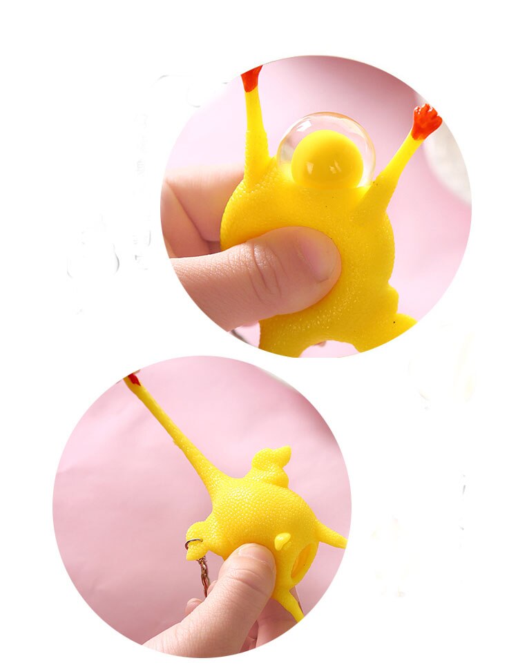 1pc lustige gadgets spielzeug huhn eier legend kloake hühnerwitze maker schlüsselanhänger eierlegende hennen überfüllt stress
