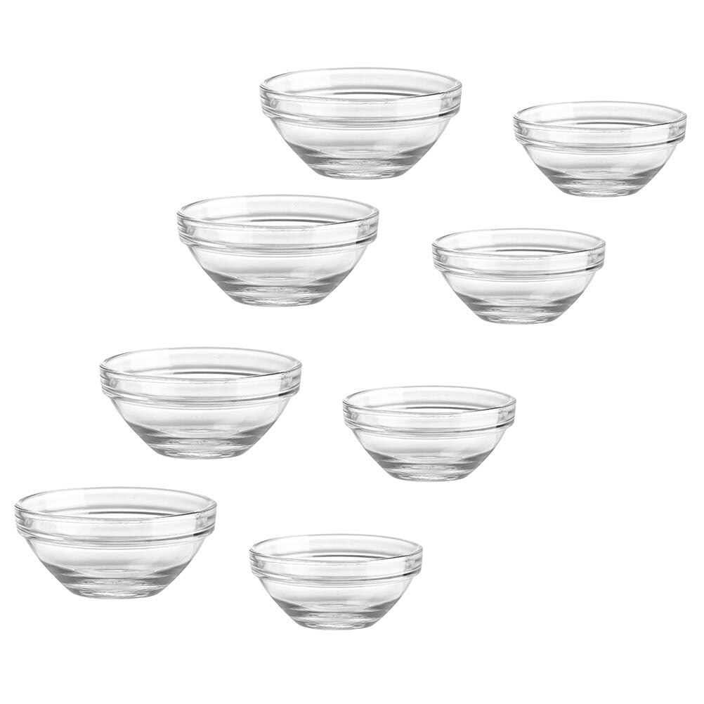 4pcs Glass Pudding Bowls Jelly Bowls Home Seasoning Bowls Seasoning Containers