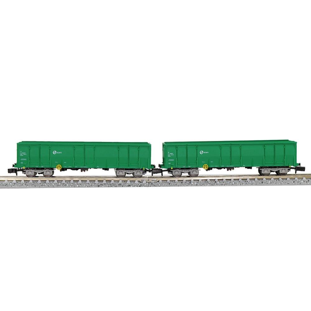 1pc/2 stk n skala grøn renfe højside gondolvogn 1:150 jernbanevogne rullende materiel godsvogn model tog  c15013 plv: 2 stk