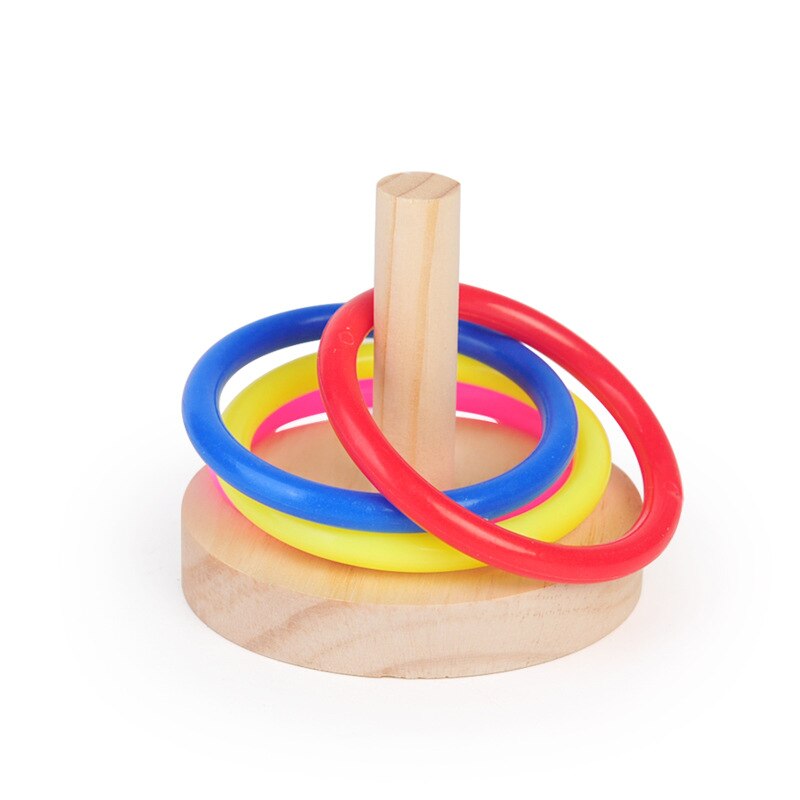 Parrot Bird Ring Toy Solid Wood Educational Bird Supplies Parrot Intelligence Development Training Interactive Toys Bird Supplie: L