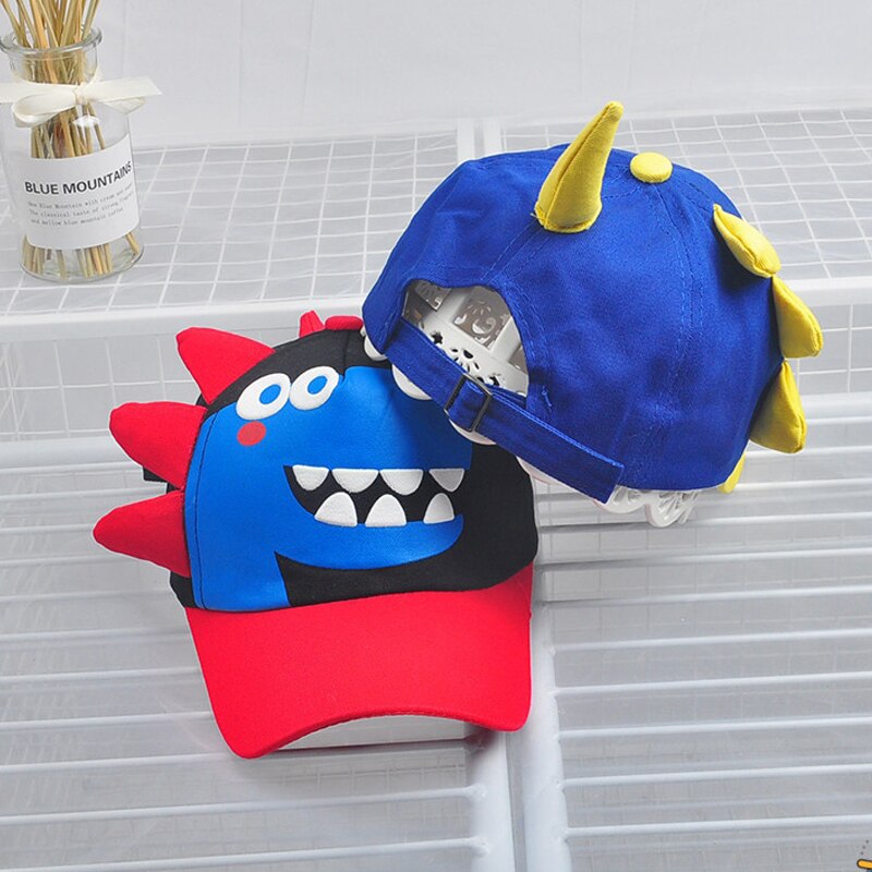 Spring Summer Baby Hat Cartoon Dinosaur Kids Boys Baseball Cap Casual Outdoor Children Snapback Hat