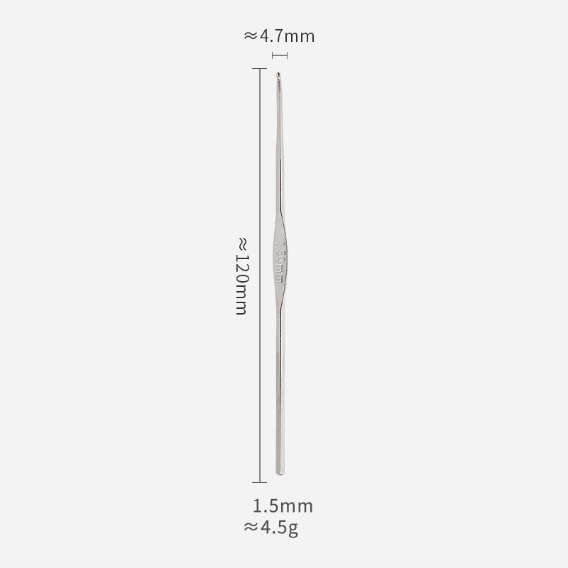 Crochets à tête unique en métal, taille 0.5mm-1.9mm, tissage de fil, artisanat, dentelle, laine, outil de besoin de CROCHET pour tricoter et accessoires: WHITE