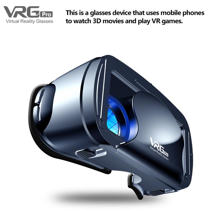 Virtual Reality Vrg Pro 3D Vr Headset Slimme Bril Helm Voor Smartphones Mobiele Telefoon Mobiele 5 ~ 7 Inches Lenzen verrekijker