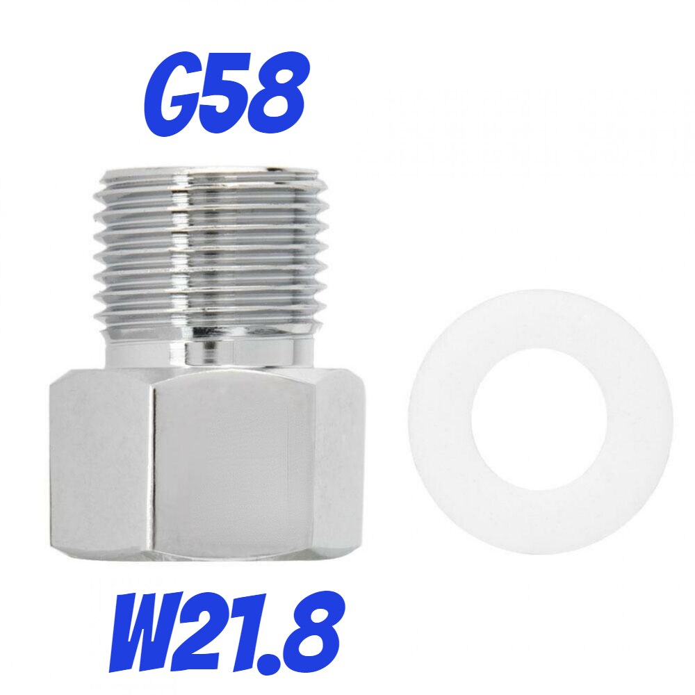 CO2 Regulator Adapter Cylinder Connector Converter Aquarium Fish Tank Tool Part W21.8 G5/8 M22: g58 to 218