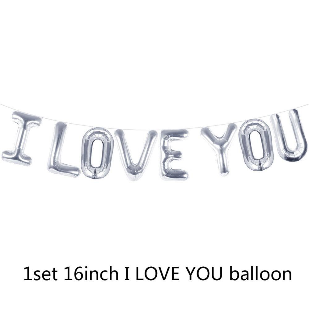Rose Gold Valentijnsdag Ballonnen Set Siamese Liefde Letters Folie Ballon Verjaardag Wedding Anniversary Party Decoratie Benodigdheden 8D
