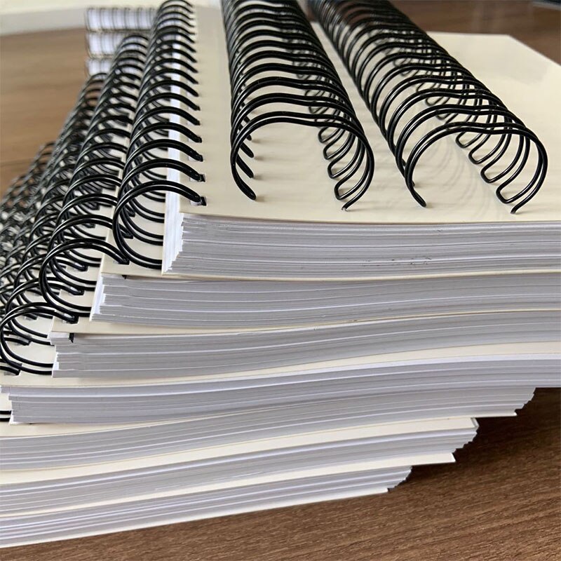 100pcs A4 Metal YO Double Coil Binding Rings Wire Binding Loop Calendar Coil Loose-leaf Notebook Spring Iron Ring 3:1 Pitch