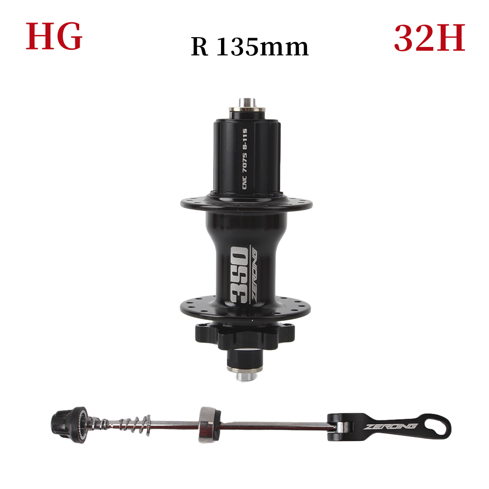 Nulstelling Bike Hubs 350 4 Lager Disc Kaart Brake Mtb Mountainbike Hub Lager Voor/Achter Fiets Hubs 28 32 Gaten 8/9/10/11 Snelheid: Black rear 32H