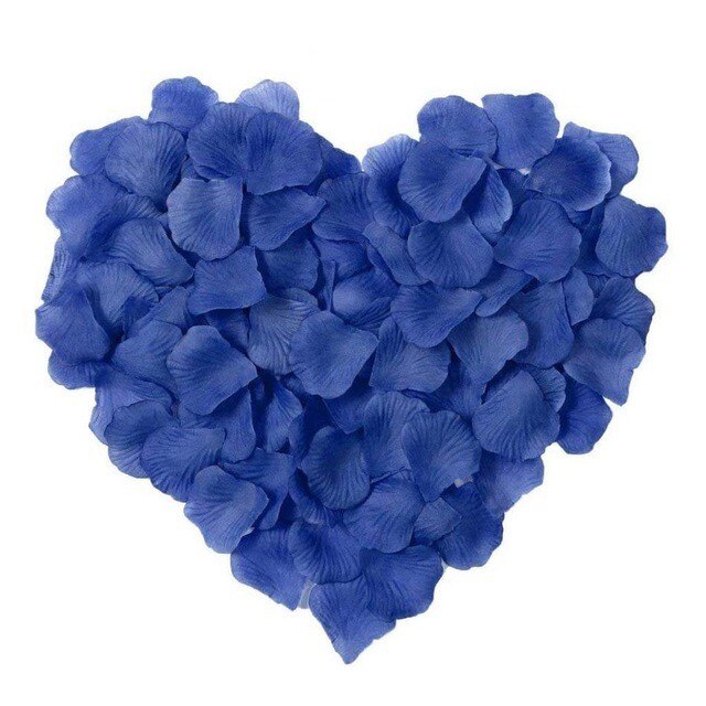5000 stk / parti 5*5cm silke rosenblade til bryllup dekoration, romantiske kunstige rosenblade bryllup blomst rose blomst: Blå