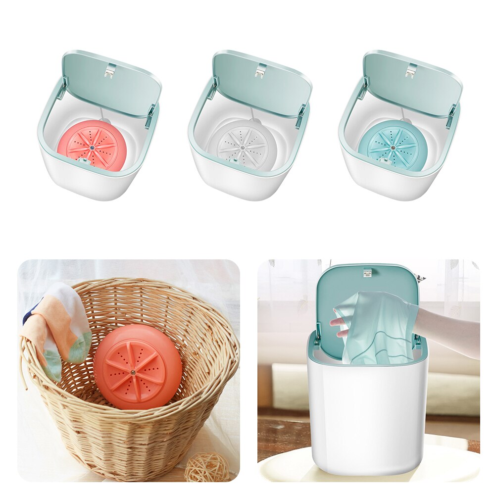 Elektrische Automatische Waschmaschine Fass Typ USB Ladung Tragbare Mini Haushalt Unterlegscheibe Mit Austrocknung Funktion Reise Reise