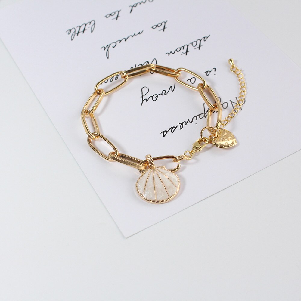 style personality retro gold plated human like pearl bracelet ocean wind gold thick bead chain bracelet Jewelry woman: Imitation Rhodium Plated