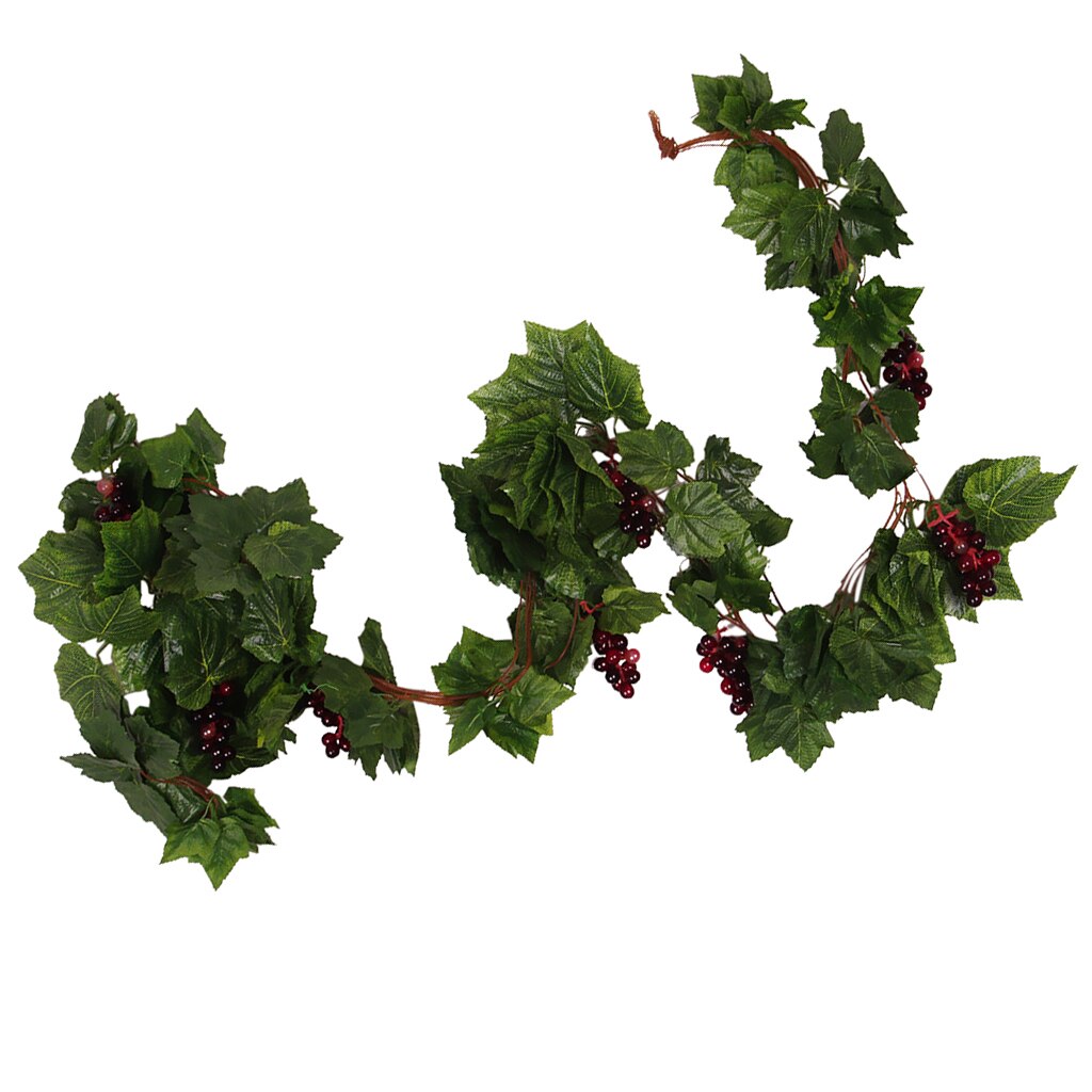 Kunstmatige Plant Grapevine Bladeren En Bloemen Ivy Hanger Ivy Garland Plant Decoratie, Grapevine Met Druiven