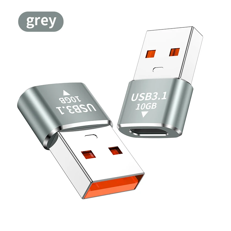 Elough Adattatore USB 3.1 a Tipo C OTG 120W Ricarica rapida 10G USB Maschio a USB C Femmina Connettore per Cellulare PC Laptop iPad: orange