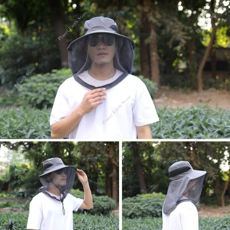 Anti-Mücken-Angelkappe, atmungsaktiv, verstellbar, Netzstoff, modischer, abweisender Insekten- und Bienenschutz für draussen-Camping