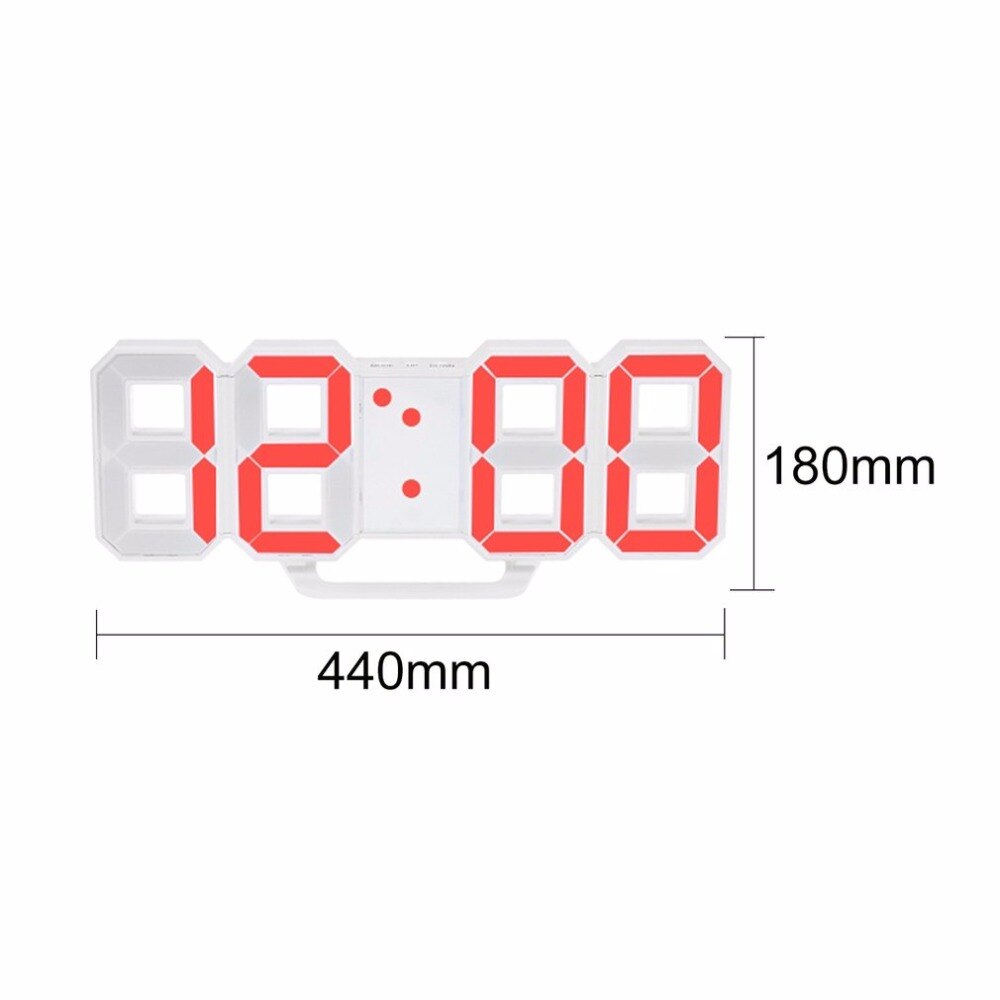 Moderne stor størrelse digital ledet vægur ur unikt vintage hjem dekoration timer ur alarm ure