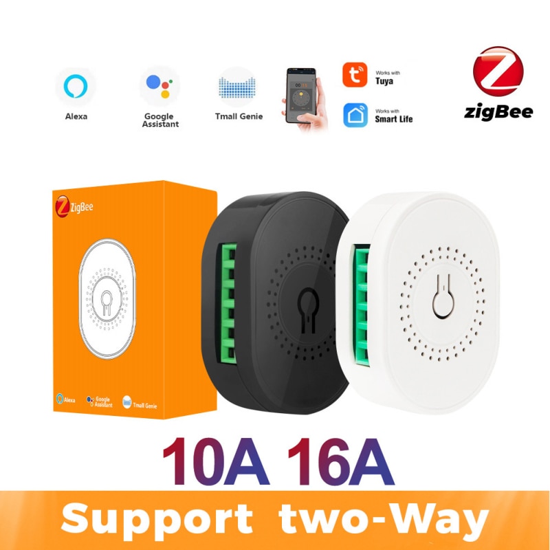 Tuya Zigbee Smart Switch Hub Gateway Support Two Way Control Remote Control 16A/10A Switch Work With Alexa And Google Home