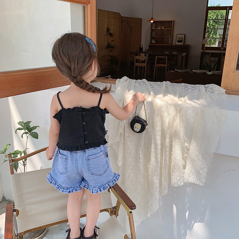 2021 neonate bambini ritaglio cotone soild bow canotta canottiera carino bambini vestiti per bambini