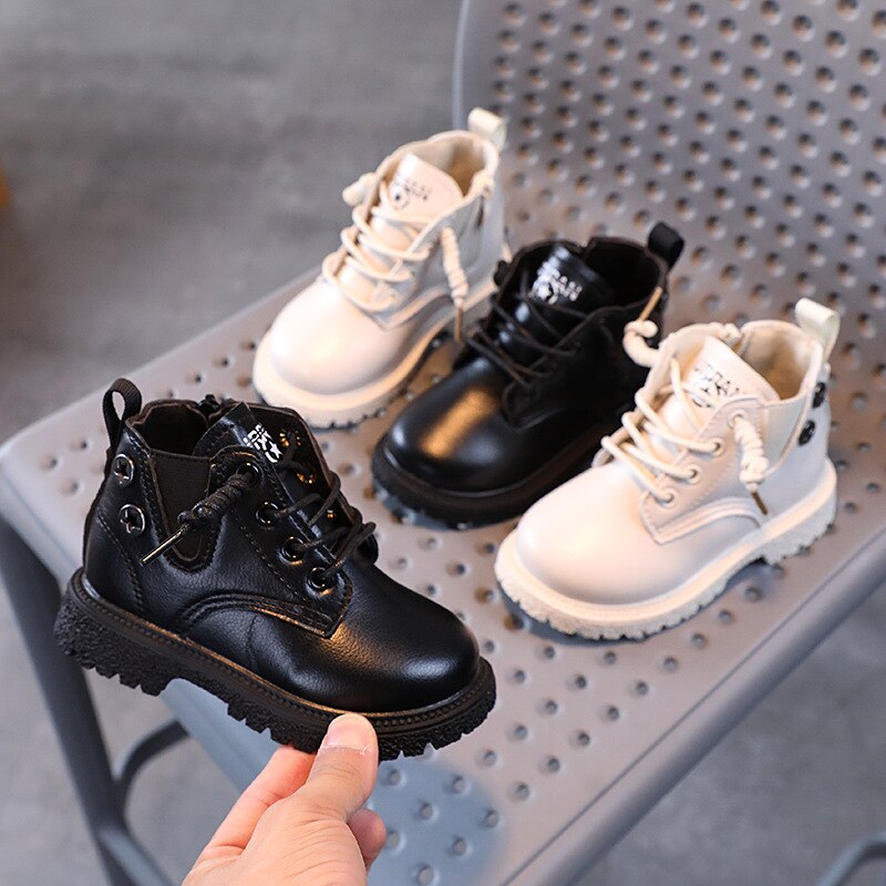Cozulma Kinderen Korte Enkellaarsjes Voor Jongens Meisjes Martin Laarzen 1-6 Jaar Kinderen Herfst Winter Schoenen Baby Zachte zool Sneakers 21-30