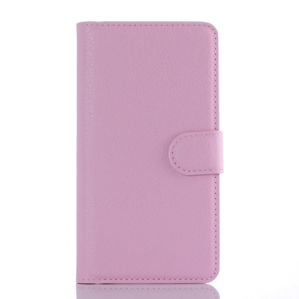 Wallet Case for Lenovo A6010 / A6000 Plus Flip Leather Cover for Lenovo A6000 Plus A 6010 Phone Case TPU Shell with Card Holders: Pink