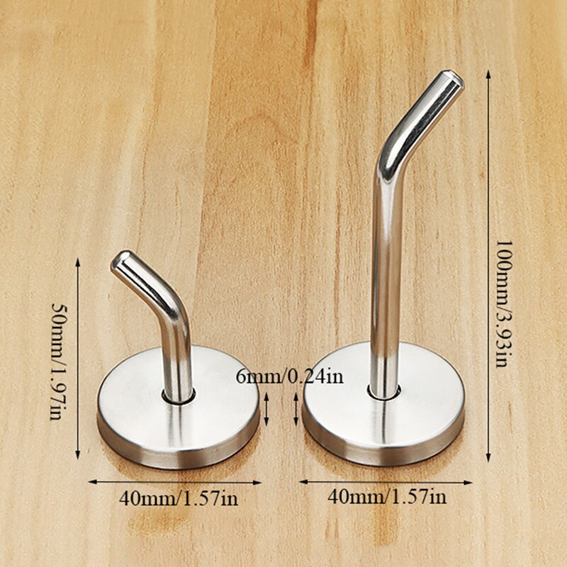 Muur deur achterhaak roestvrij staal kledinghanger badkamer keuken handdoekhaak zilveren haken huishoudelijke artikelen
