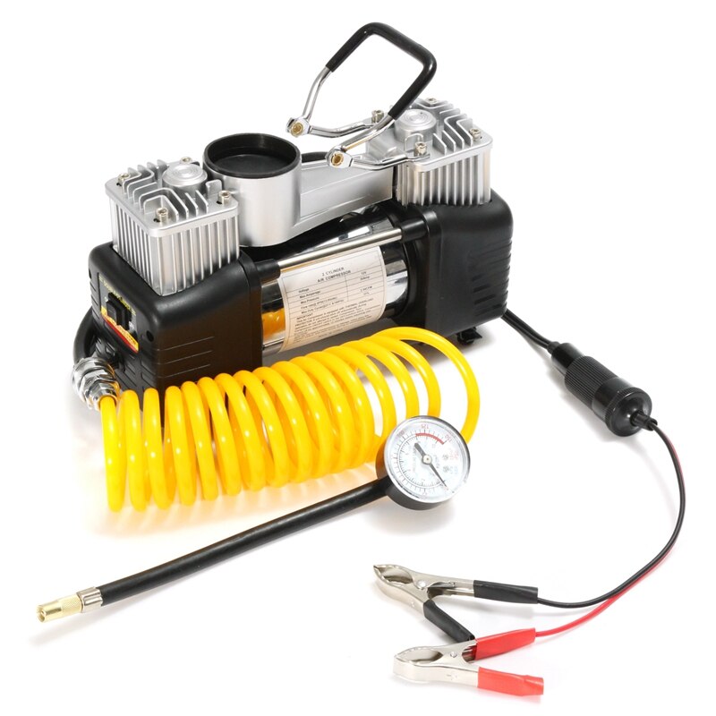 150 psi 60l 12v luftkompressor 150 psi 4wd bildekk inflator pumpe bærbart sett trykkpumpe dobbel sylinder trykkpumpe verktøysett